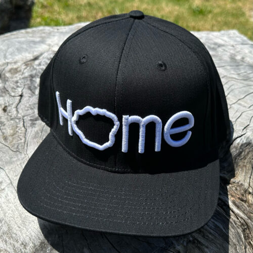 Home black white cap