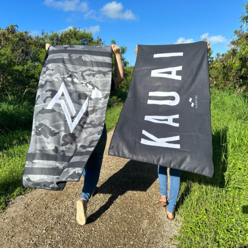 black camo double sided towel kauai