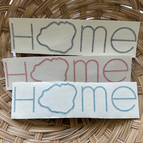 Home 10 inch black pink teal stickers