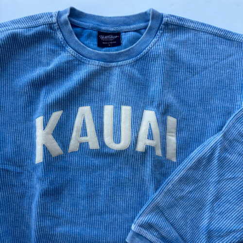 light blue with ivory Kauai appliqué