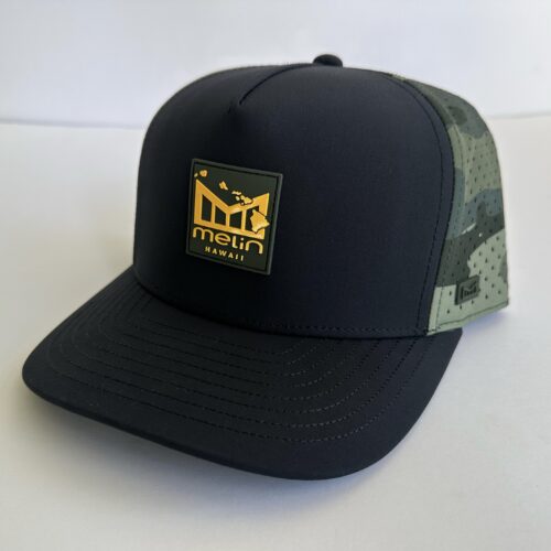 Hydro Odessa Islands cap, black, green camo, black and yellow label